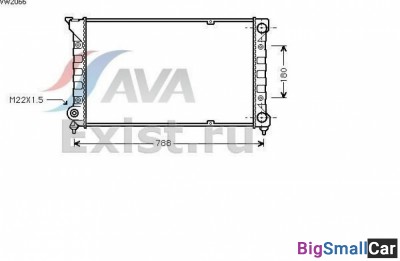 Радиатор охлаждения AVA quality cooling VW2066 С к - купить Адлере