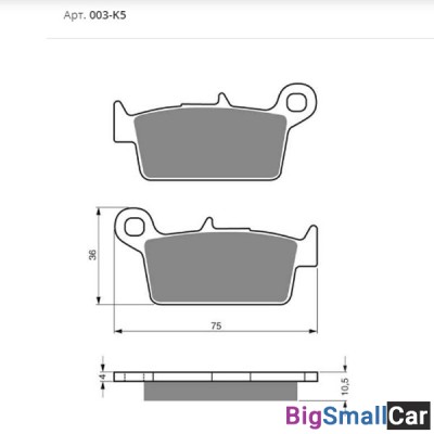 Тормозные колодки GOLDfren K5 003 20974 - купить Адлере